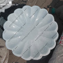 Handcrafted White Marble Flower-Shaped Bowl