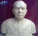White Marble Half Men Bust