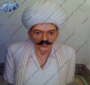 White Marble Stone Rajesthani Men Bust