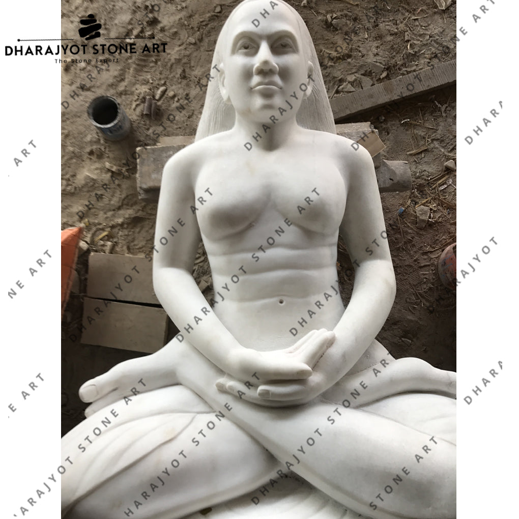 Elegant Handcrafted Stone Sculpture of Woman Statue