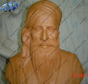 Seeting Brown Marble Human Bust Statue