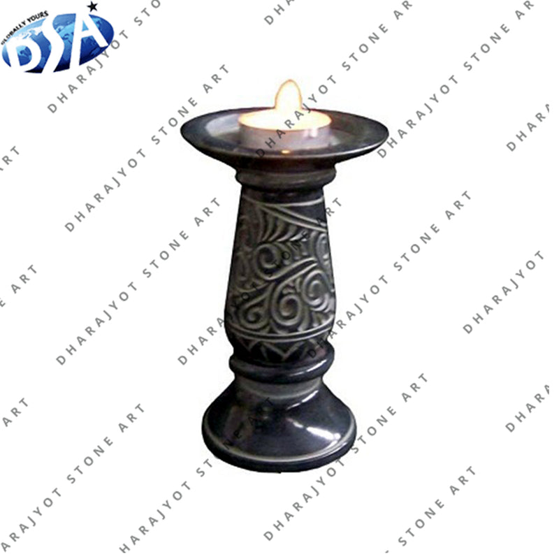 Antique Hand Carved Candle Holder