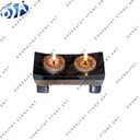 Rectangle Black Marble Candle Holders