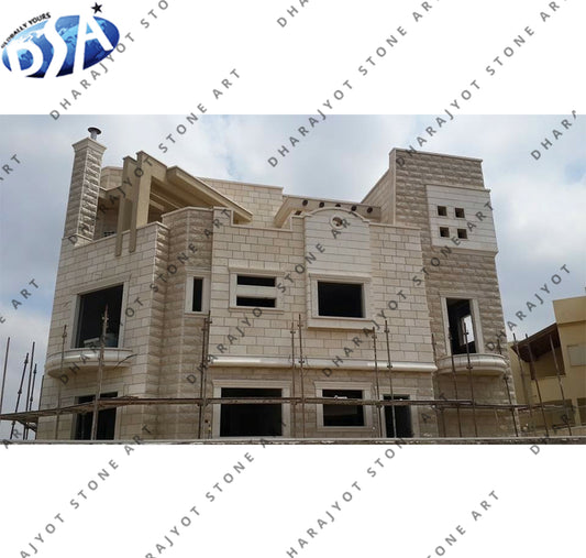 Simple White Stone Cladding Elevation