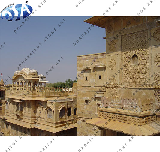 Antique Yellow Stone Cladding Elevation