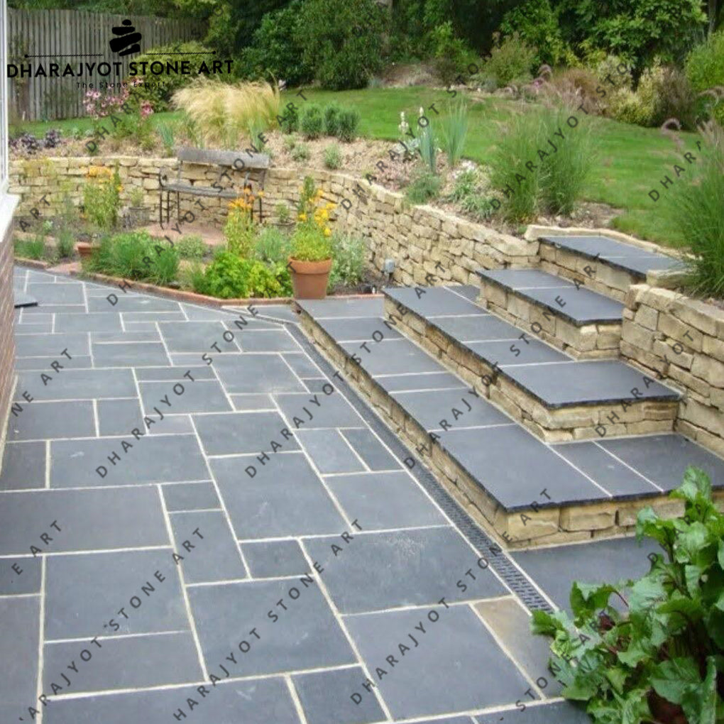 Kota Black Patio Stepping Stone