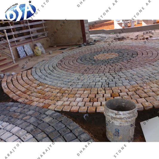 Circle Outdoor Patio Block Cobblestone Landscaping