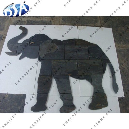 Decorative Green Stone Elephant Statue