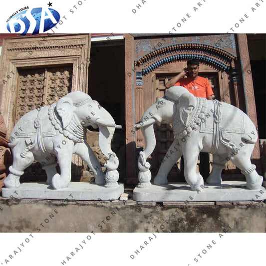 Hand Carving Stone Elephant Statue
