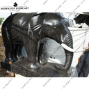 Outdoor Black Stone Indian Elephant Statues