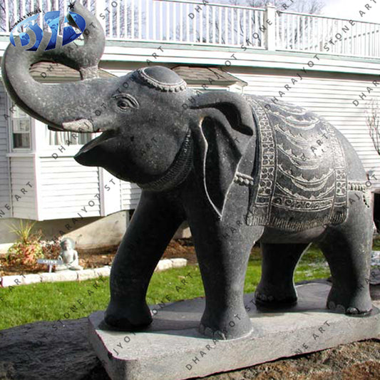 European Style Marble Handmade Elephant Statue