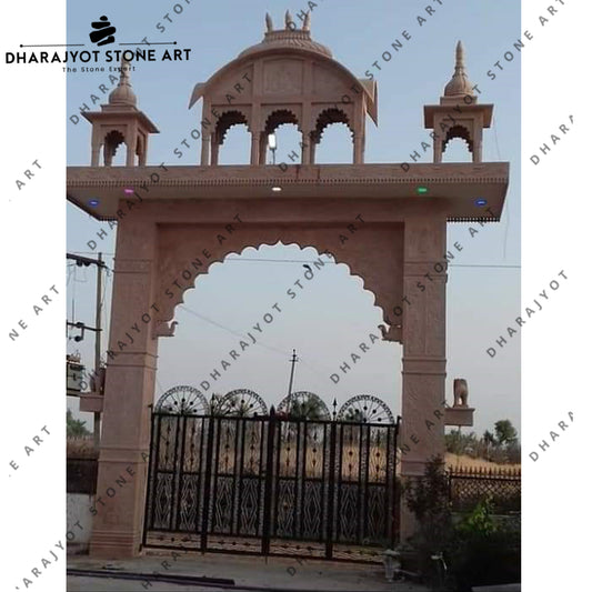 Palace Style Handcrafted Stone Entrance Gate