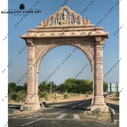Heritage-Style Handcrafted Stone Entrance Gate