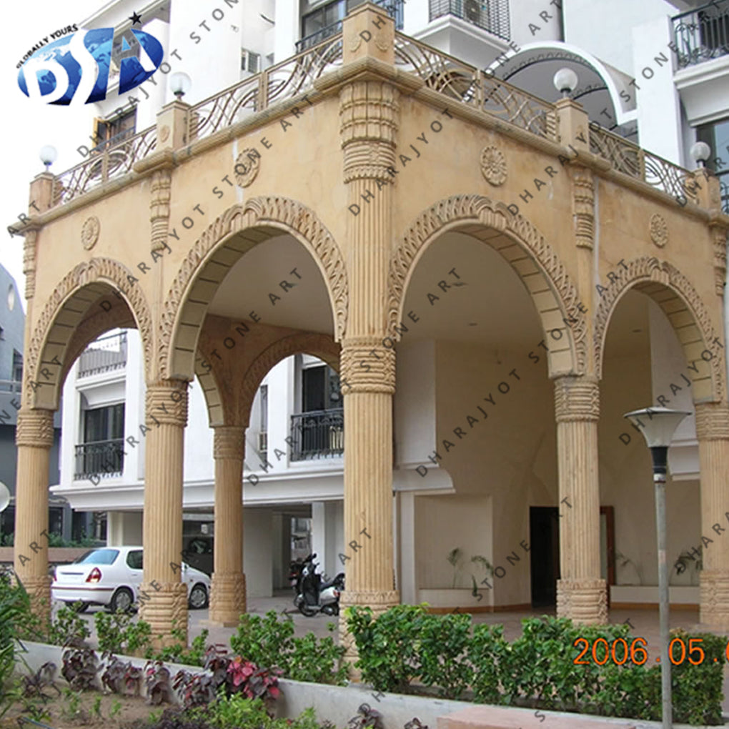 Decorative Yellow Sandstone Entrance Gate