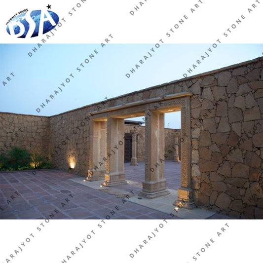 Natural Marble Stone Door Surrounds Entrance Gate