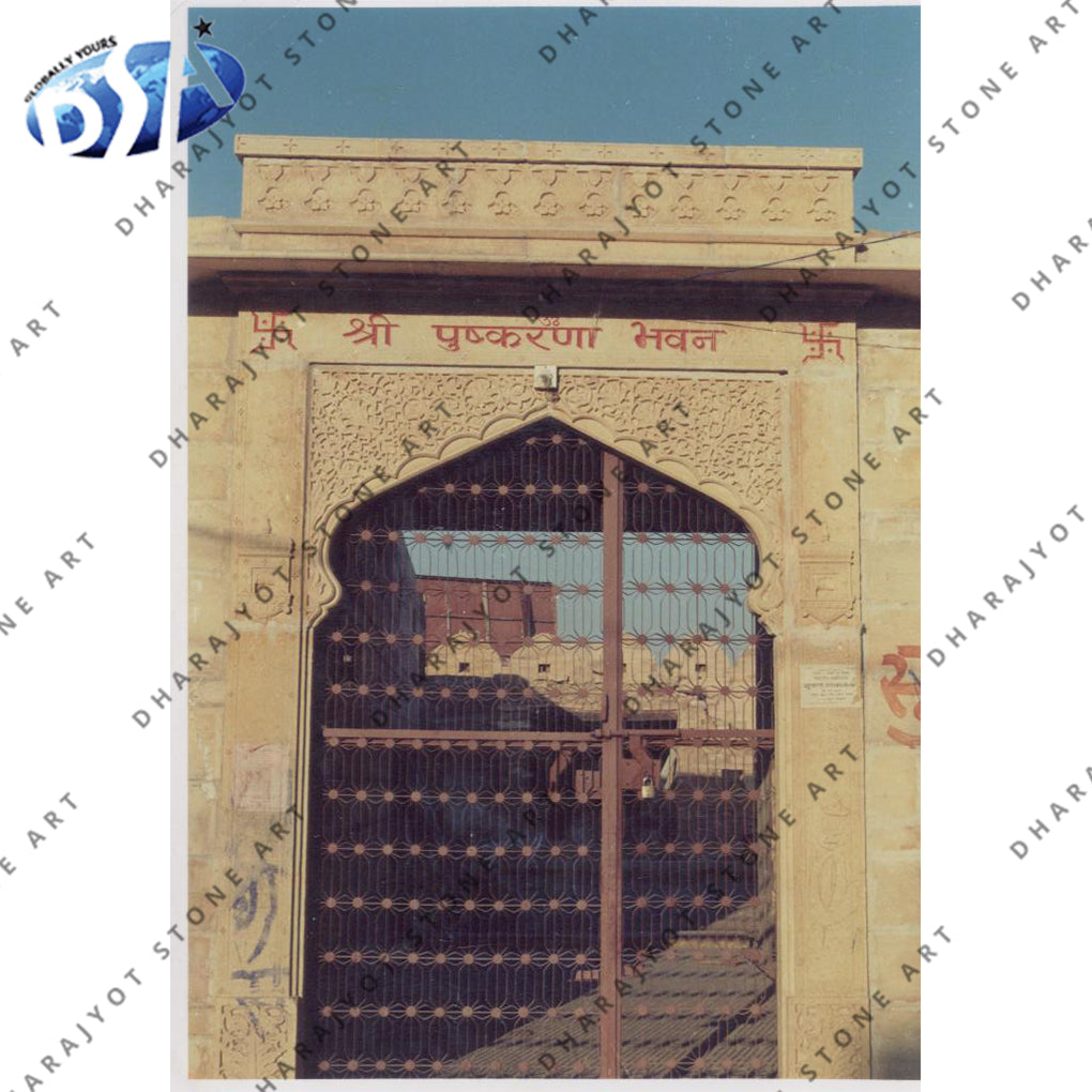 Custom Stone Surround Marble Entrance Gate