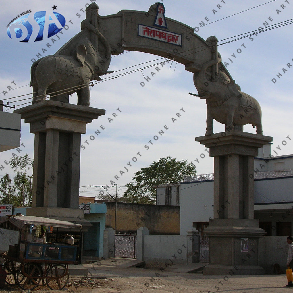 Modern Luxury Indian Stone Royal Temple Entrance Gate