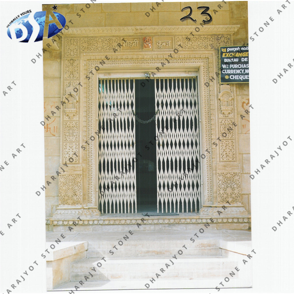 Yellow Sandstone Surrounding Entrance Gate