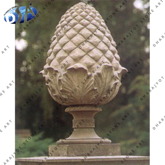 Hand Carved Garden Decorative Sandstone Pineapple Finials