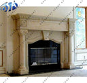 English Style Gothic Marble Fireplace