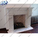 Riviera Beige Marble Fireplace Mantel