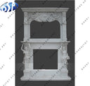 Antique White Marble Roman Column Readymade Fireplace