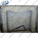 Freestanding Hand Carved White Marble Fireplace