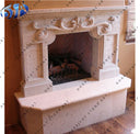 Home Decoration French Marble Hand Carved Fireplace