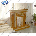 Customized Carved Natural Beige Readymade Fireplace