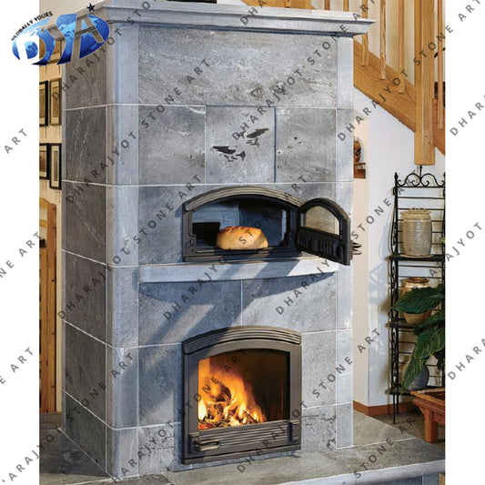 Carved Stone Carving Readymade Fireplace