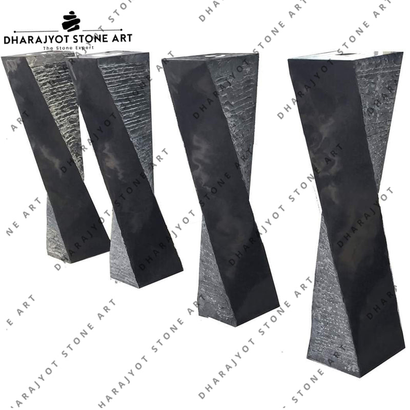 Polished Square Marble Water Fountain For Home