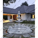 3 Tier Outdoor Large Modern White Stone Marble Garden Water Fountain