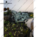 Gardens and Resorts Handcrafted Black Basalt Eco-Friendly Waterfall