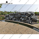 Gardens and Resorts Handcrafted Black Basalt Eco-Friendly Waterfall