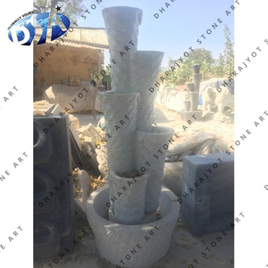 White Sandstone Outdoor Garden Fountain