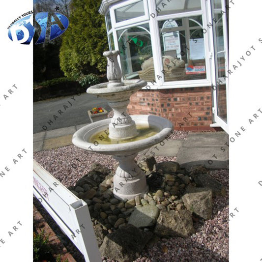 White Sandstone Modern Outdoor Fountain