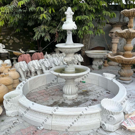 Customized Large European Style Marble Water Fountain