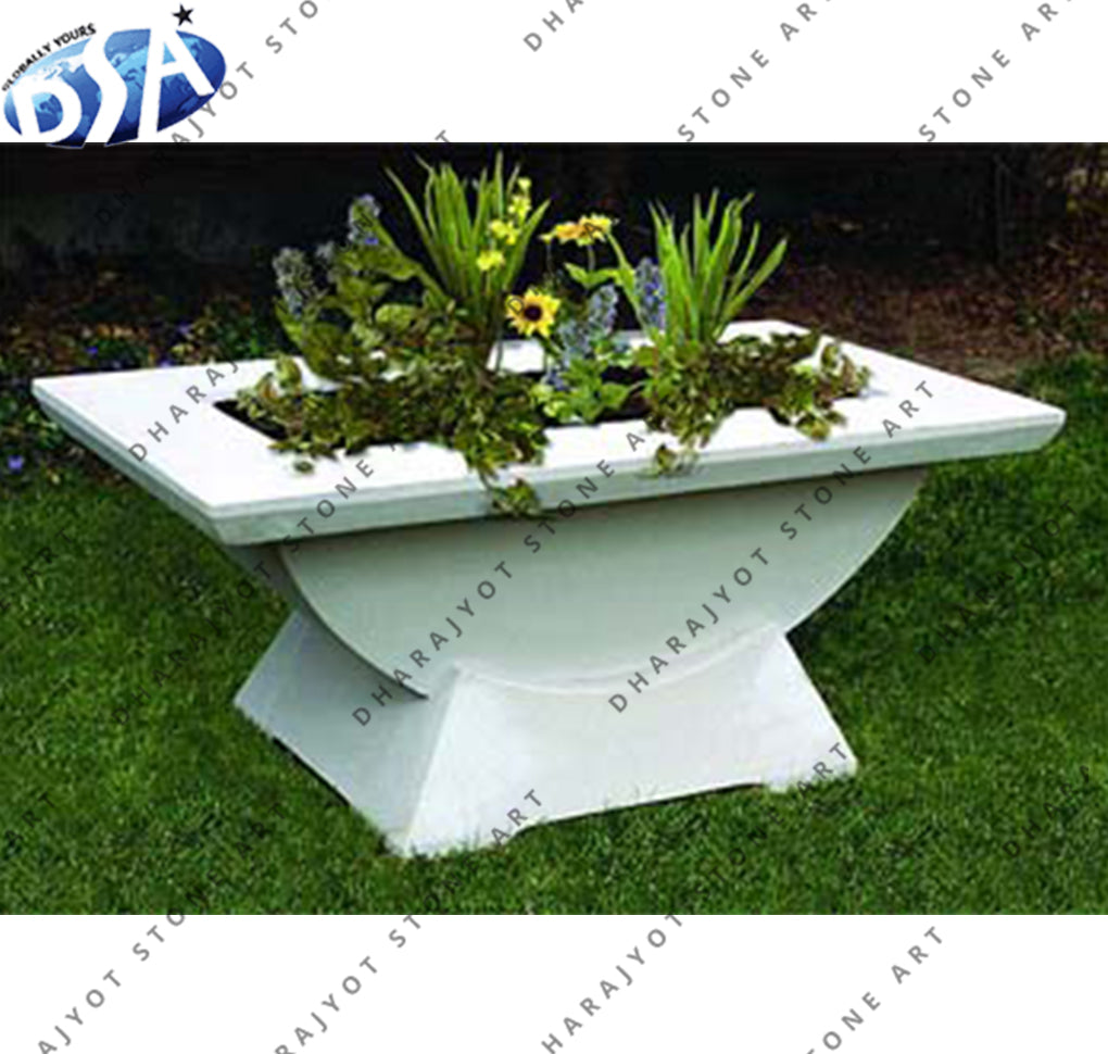 Outdoor Marble Garden Flower Planter