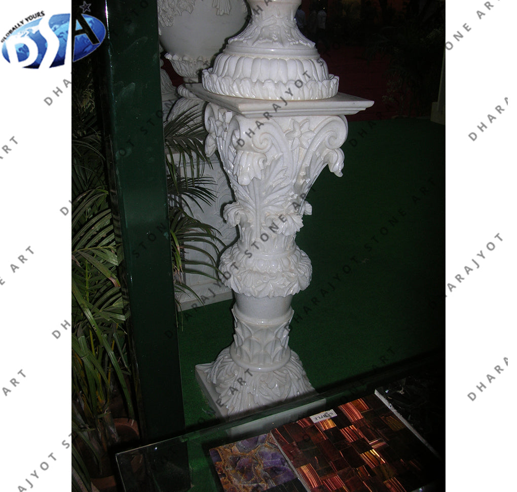 Polished Natural Stone Hand Carving Flower Pot & Planter