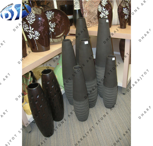 Black Stone Simple and Fashionable Flower Planter