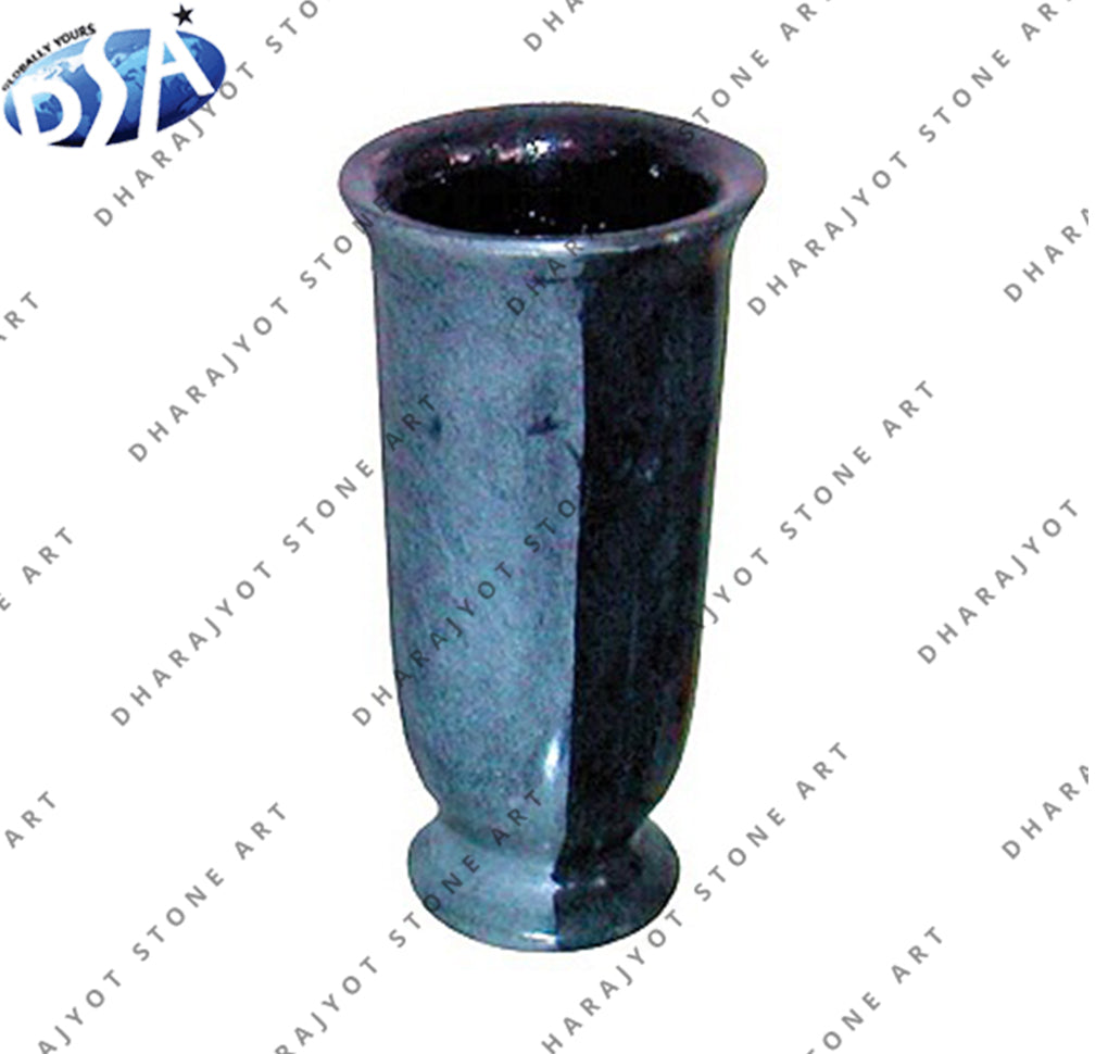 White Vertical Black Marble Flower Vase