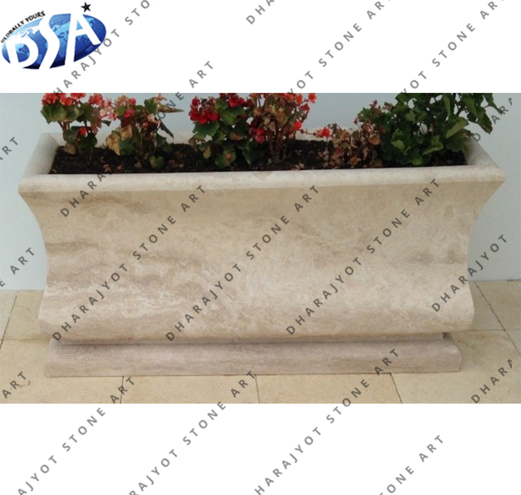 Sandstone Art Horizontal Flower Pot & Planter