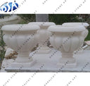 Sandstone White Flower Pot & Planter