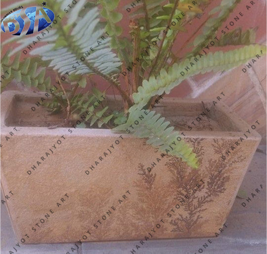 Sandstone Rectangle Garden Planter