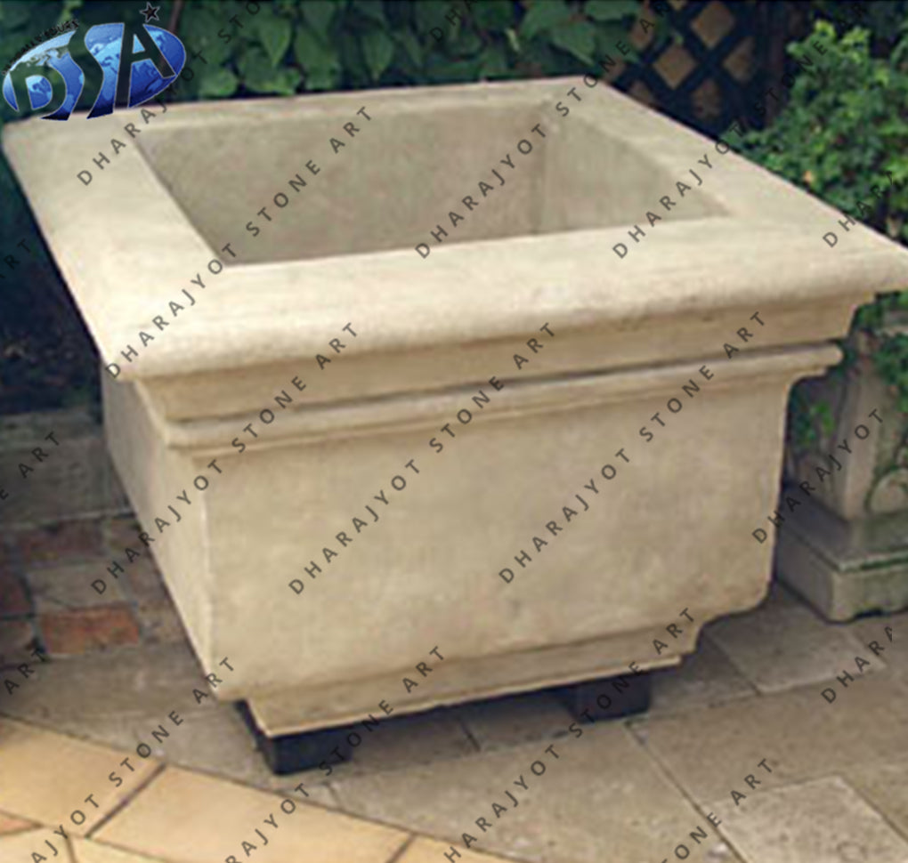 Brown Sandstone Garden Planter