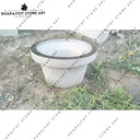 Elegant Outdoor Handcrafted Natural Stone Flower Pot