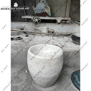 Classic Carved Outdoor Round Stone Flower Pot