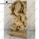 Traditional Handcrafted Stone Spiritual Elegant Ganesha Idol