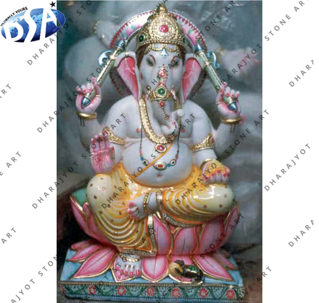 White Marble Ganesh Statue