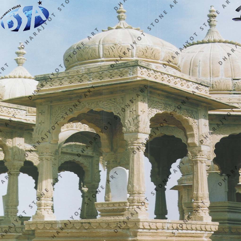 Customized Hand Carved Natural Stone Gazebo